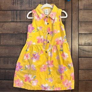 Carters Floral Yellow Kids Dress (4T)